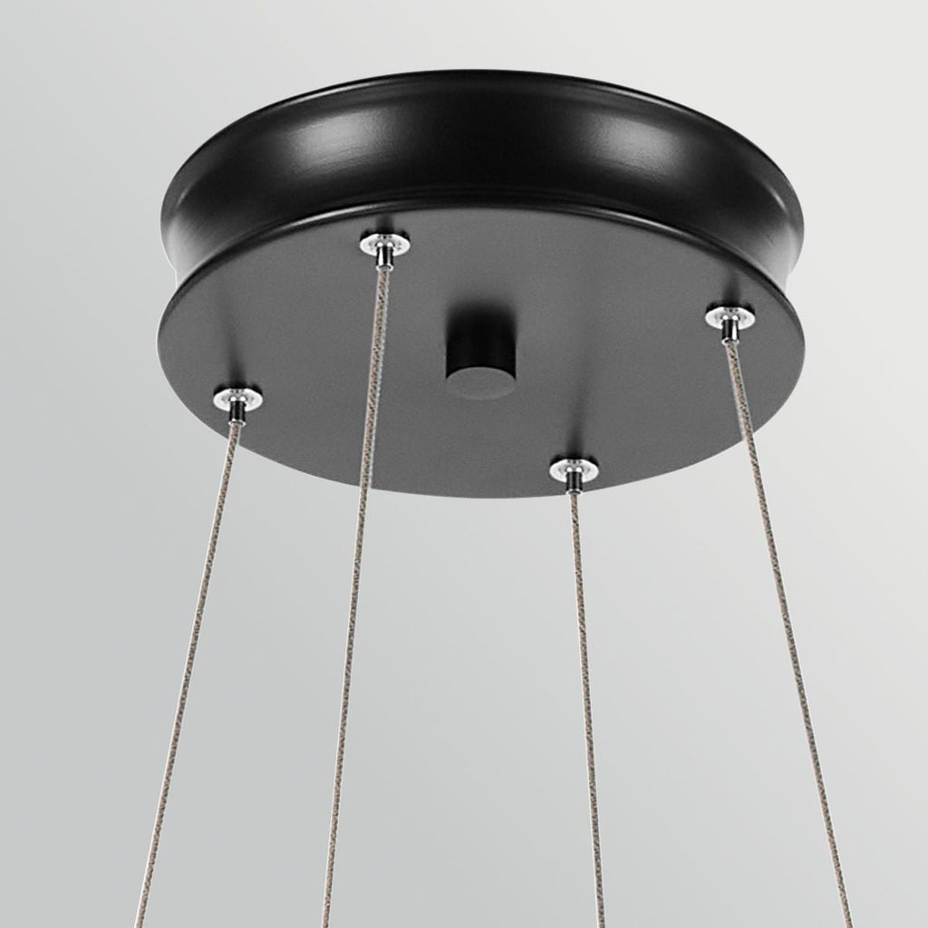 Kichler Larousse - LED Medium Pendant in Black & Champagne Bronze