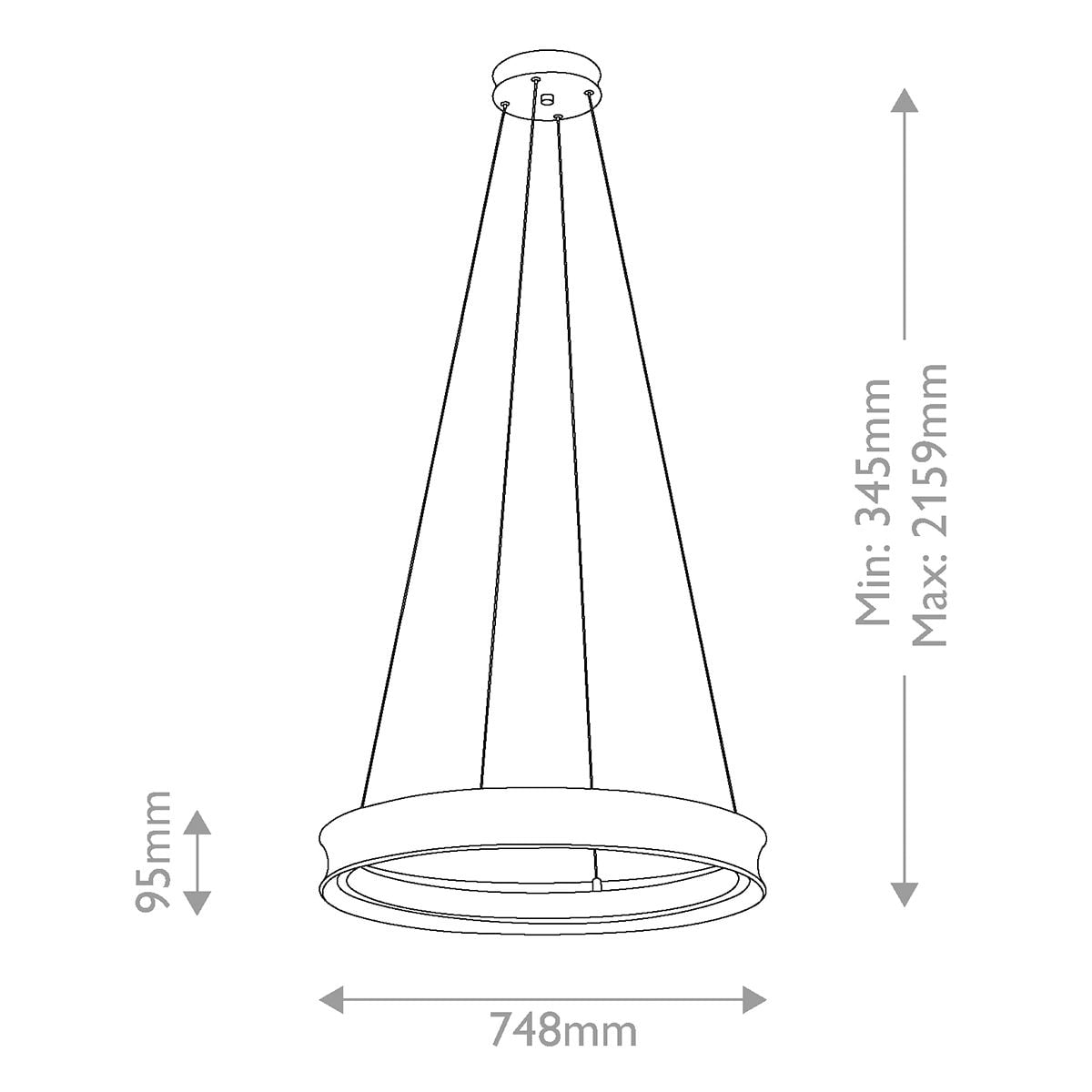 Kichler Larousse - LED Medium Pendant in Champagne Bronze