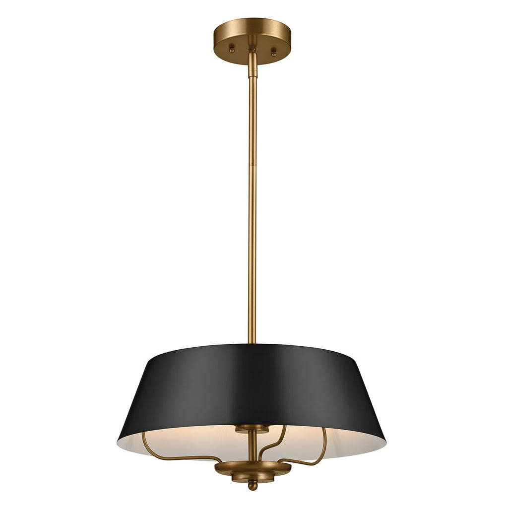Kichler Luella 3 Light Pendant Light Black Brass