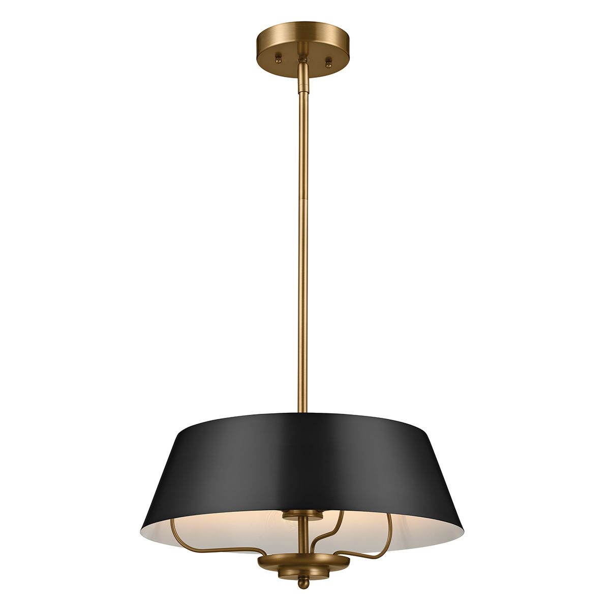 Kichler Luella 3 Light Pendant Light Black Brass