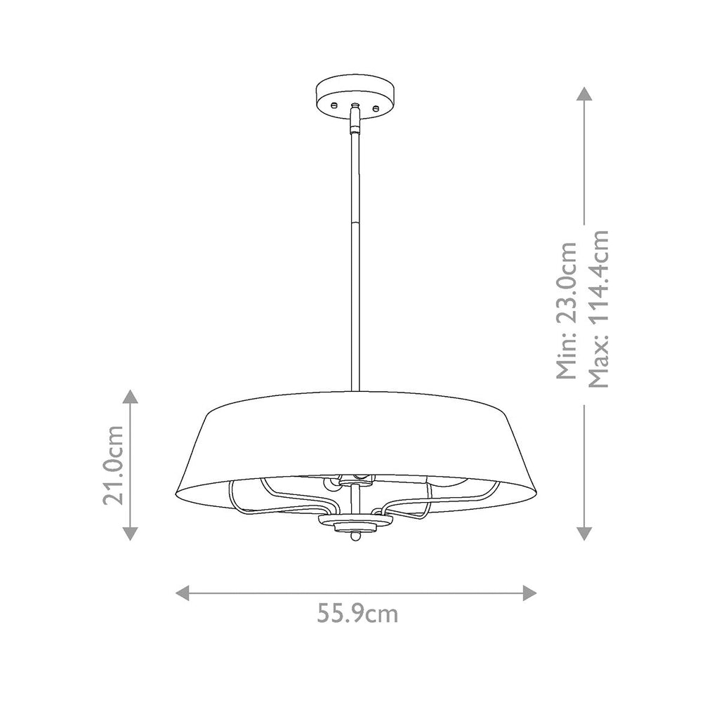 Kichler Luella 4 Light Pendant Light Black Brass