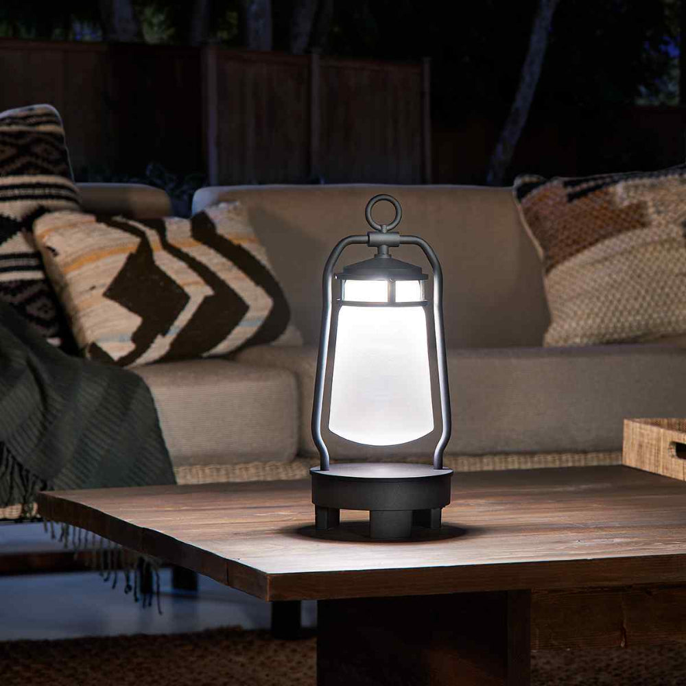 Kichler Lyndon Portable Bluetooth Speaker Lantern EU Plug Textured Black KL-LYNDON-BT-B-BK