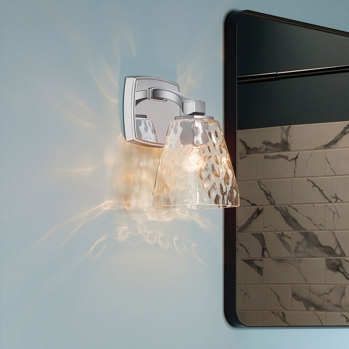 Kichler Marant Bathroom Wall Light in Polished Chrome IP44