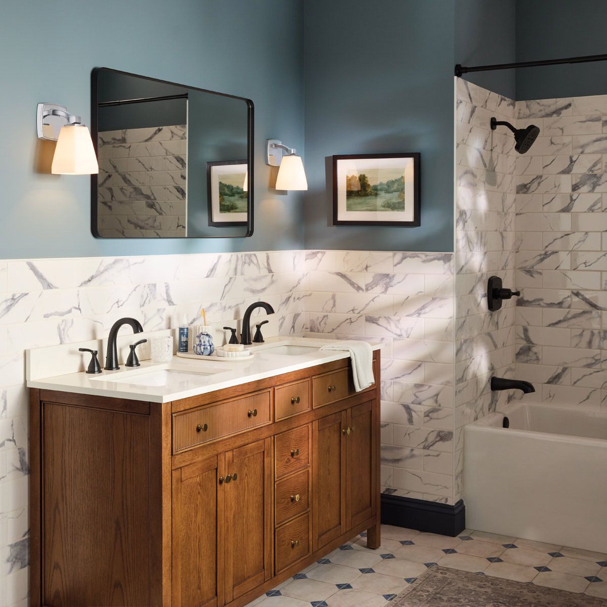 Kichler Marant Bathroom Wall Light in Polished Chrome