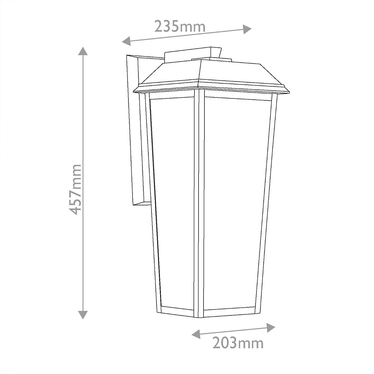 Kichler Mathus Medium Outdoor Wall Lantern in Black