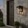 Kichler Mathus Small Outdoor Wall Lantern in Black
