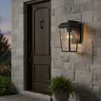 Kichler Mathus Small Outdoor Wall Lantern in Black