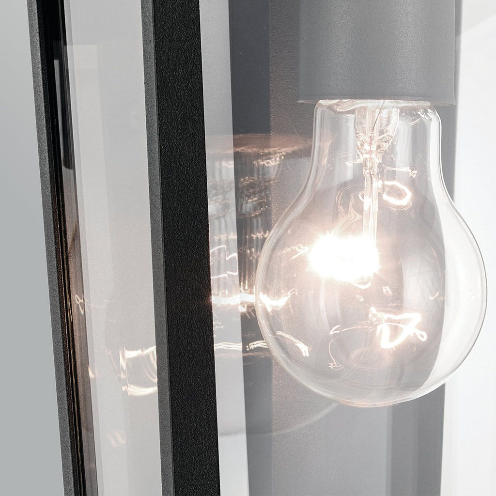 Kichler Mathus Small Outdoor Wall Lantern in Black