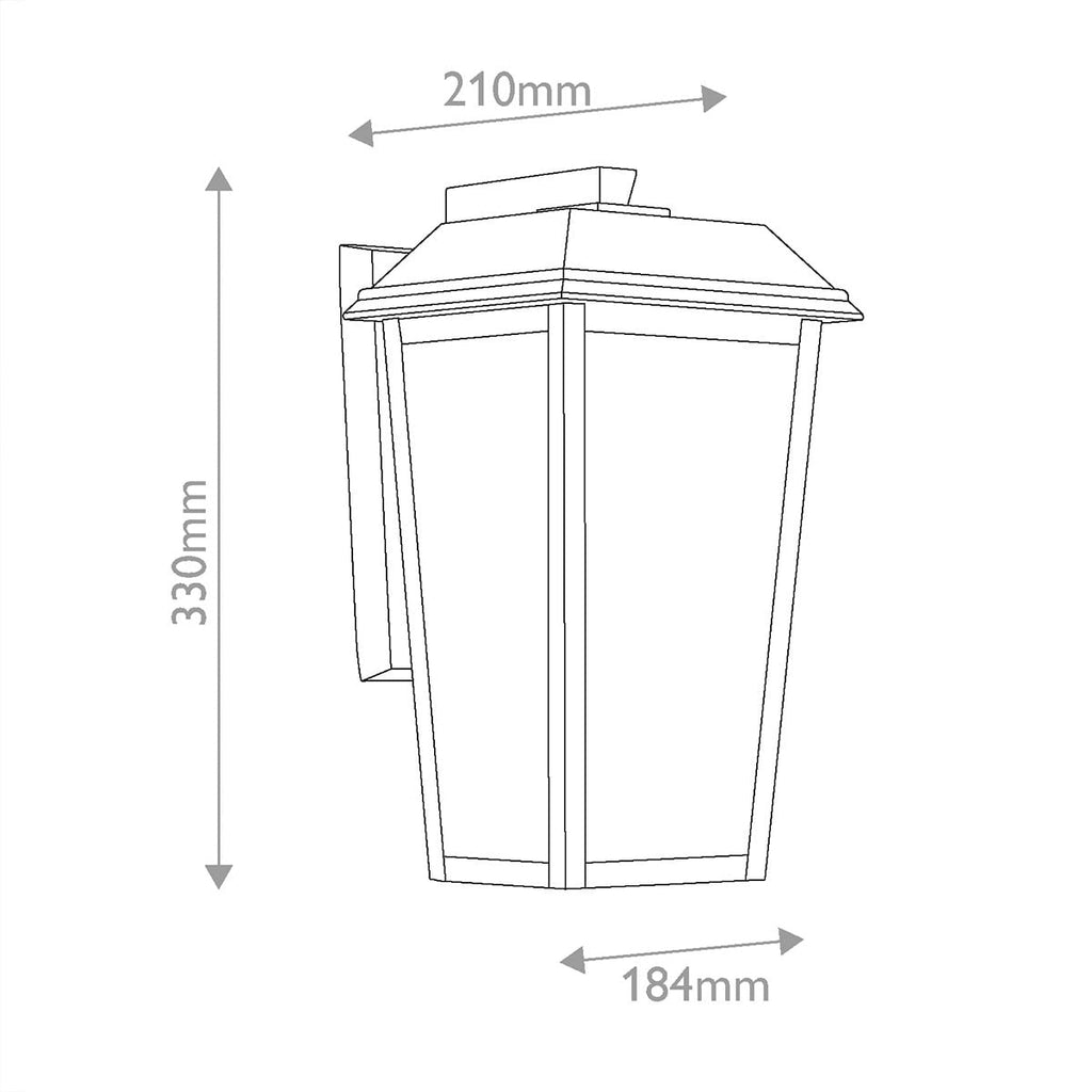 Kichler Mathus Small Outdoor Wall Lantern in Black