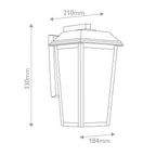 Kichler Mathus Small Outdoor Wall Lantern in Black
