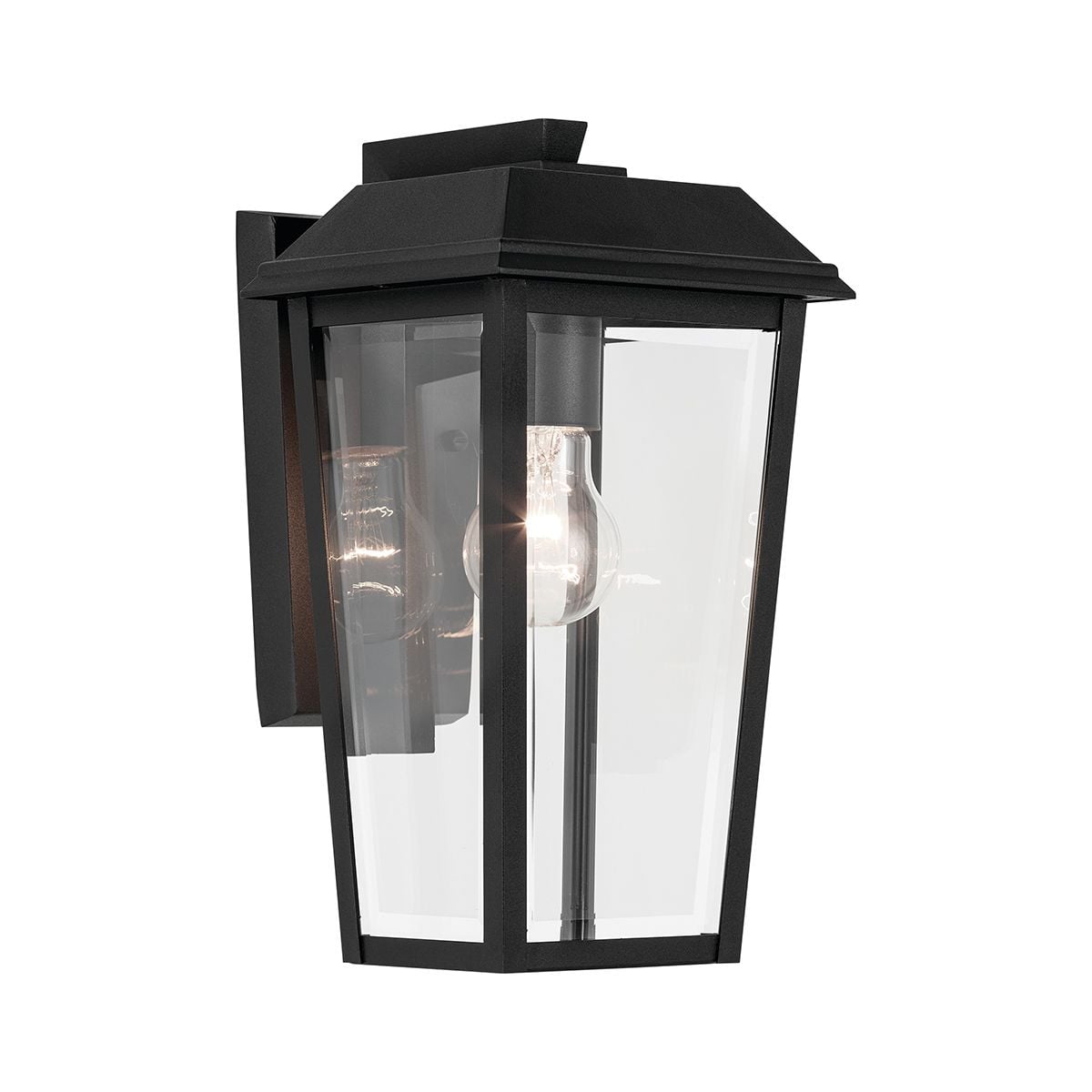 Kichler Mathus Small Outdoor Wall Lantern in Black