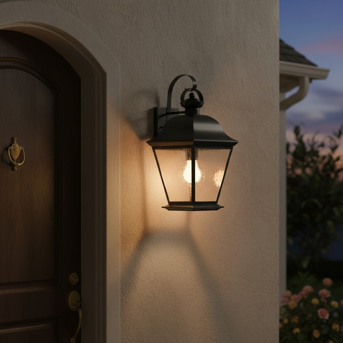 Kichler Mount Vernon Large Outdoor Wall Lantern in Black