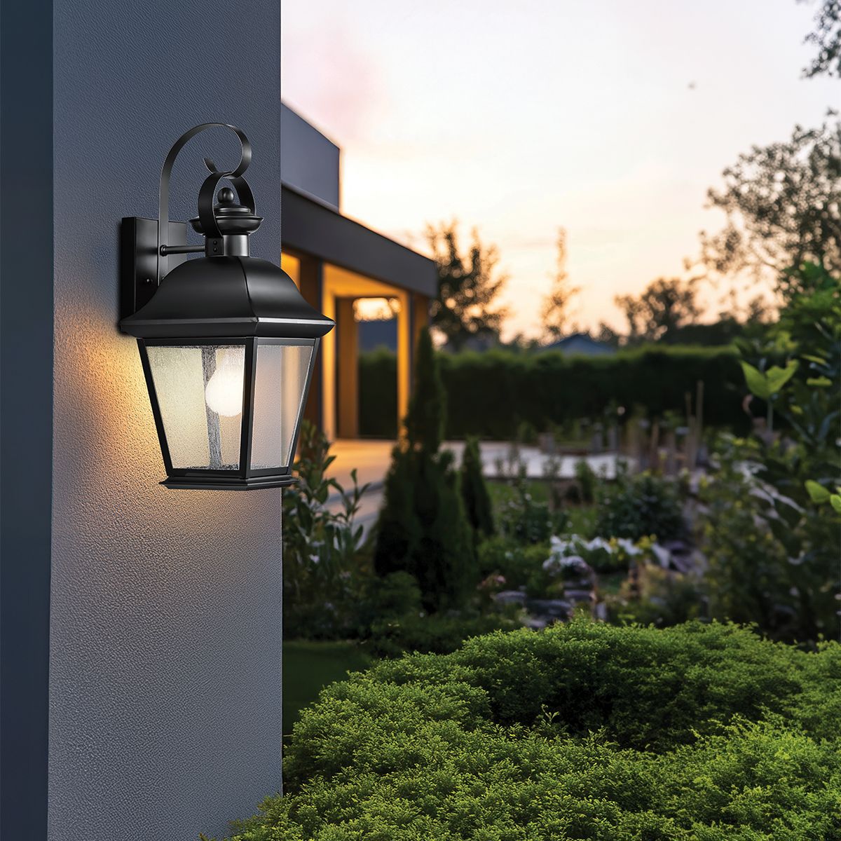 Kichler Mount Vernon Medium Outdoor Wall Lantern in Black
