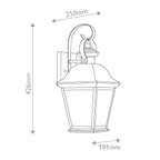 Kichler Mount Vernon Medium Outdoor Wall Lantern in Old Bronze