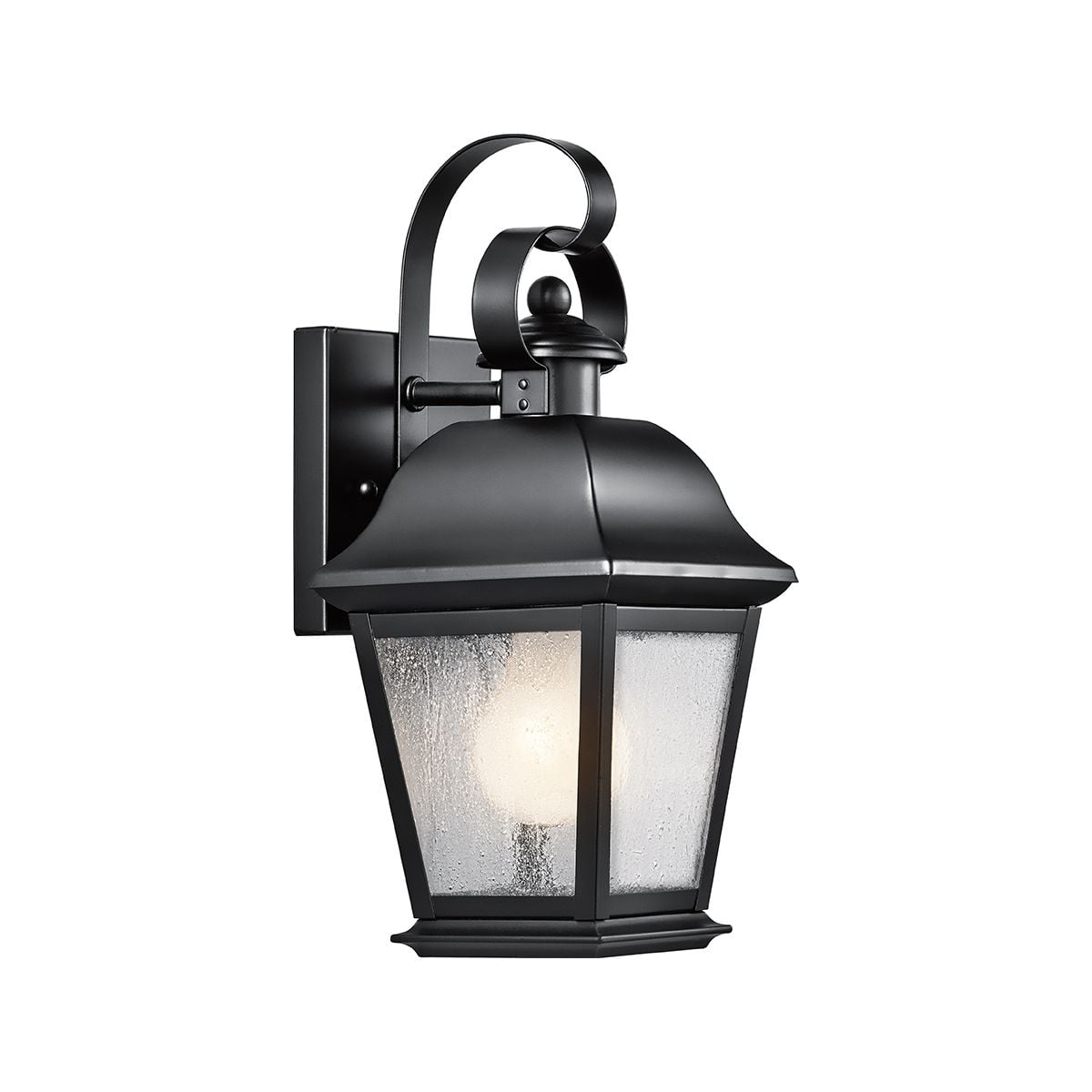 Kichler Mount Vernon Small Outdoor Wall Lantern in Black