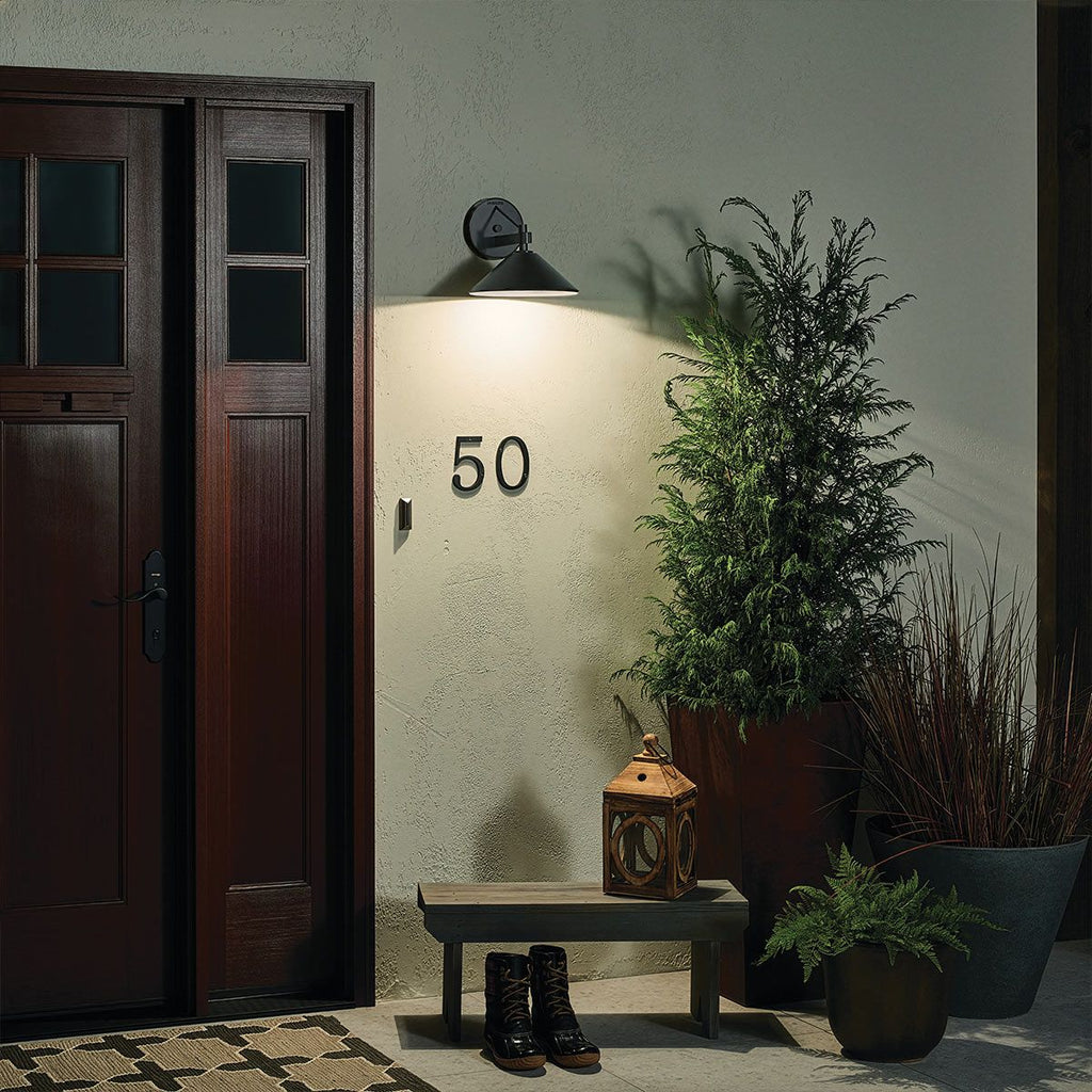 Kichler Ripley Medium Outdoor Wall Lantern in Black