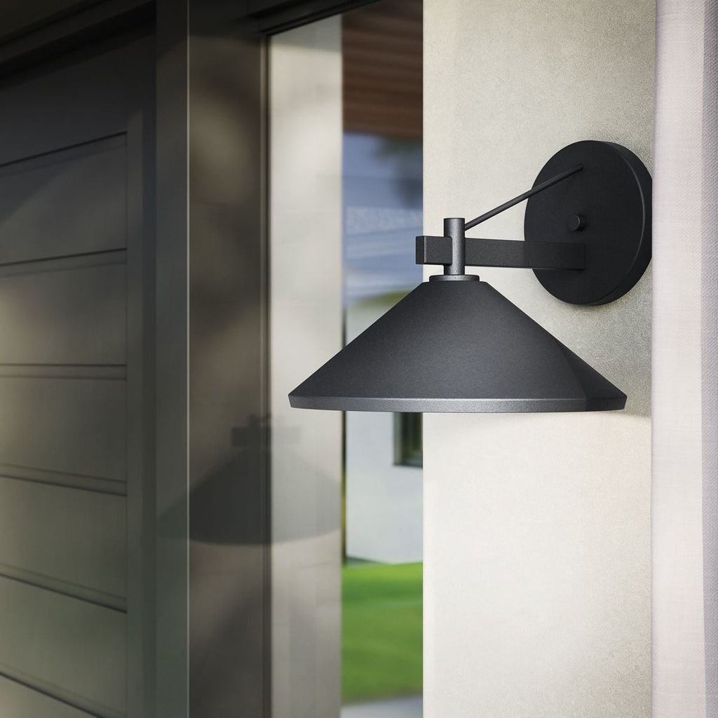 Kichler Ripley Medium Outdoor Wall Lantern in Black