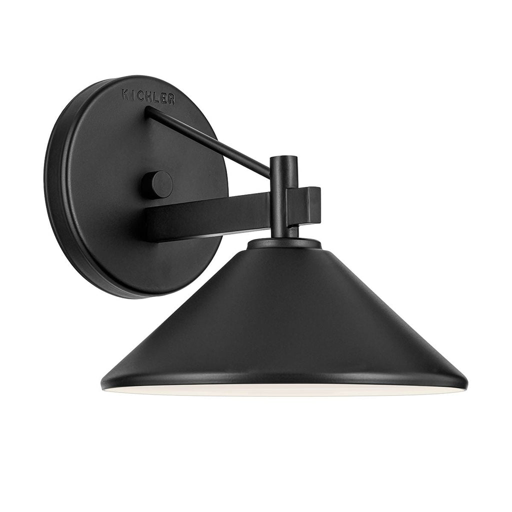 Kichler Ripley Small Outdoor Wall Lantern in Black