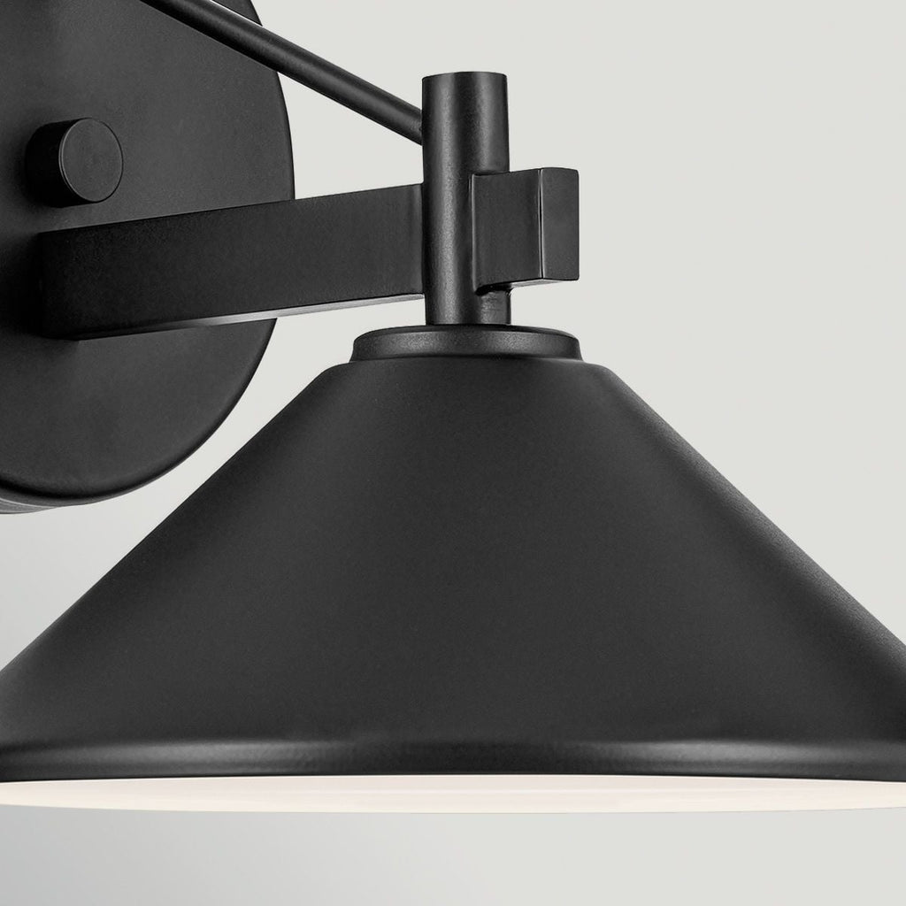 Kichler Ripley Small Outdoor Wall Lantern in Black