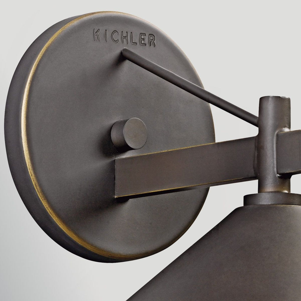 Kichler Ripley Small Outdoor Wall Lantern in Old Bronze