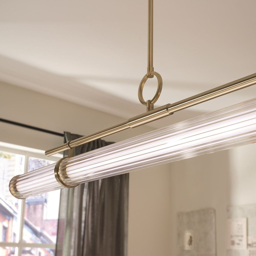 Kichler Riven LED Linear Pendant in Champagne Bronze
