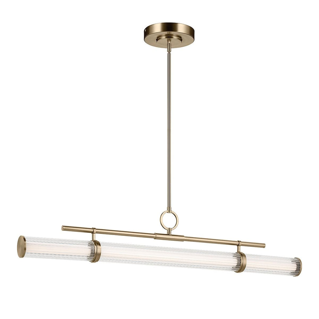 Kichler Riven LED Linear Pendant in Champagne Bronze