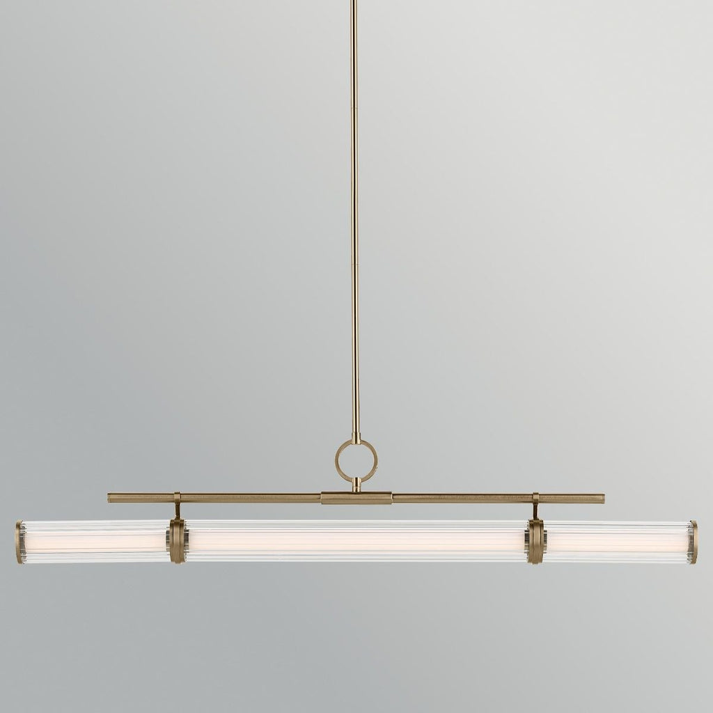 Kichler Riven LED Linear Pendant in Champagne Bronze