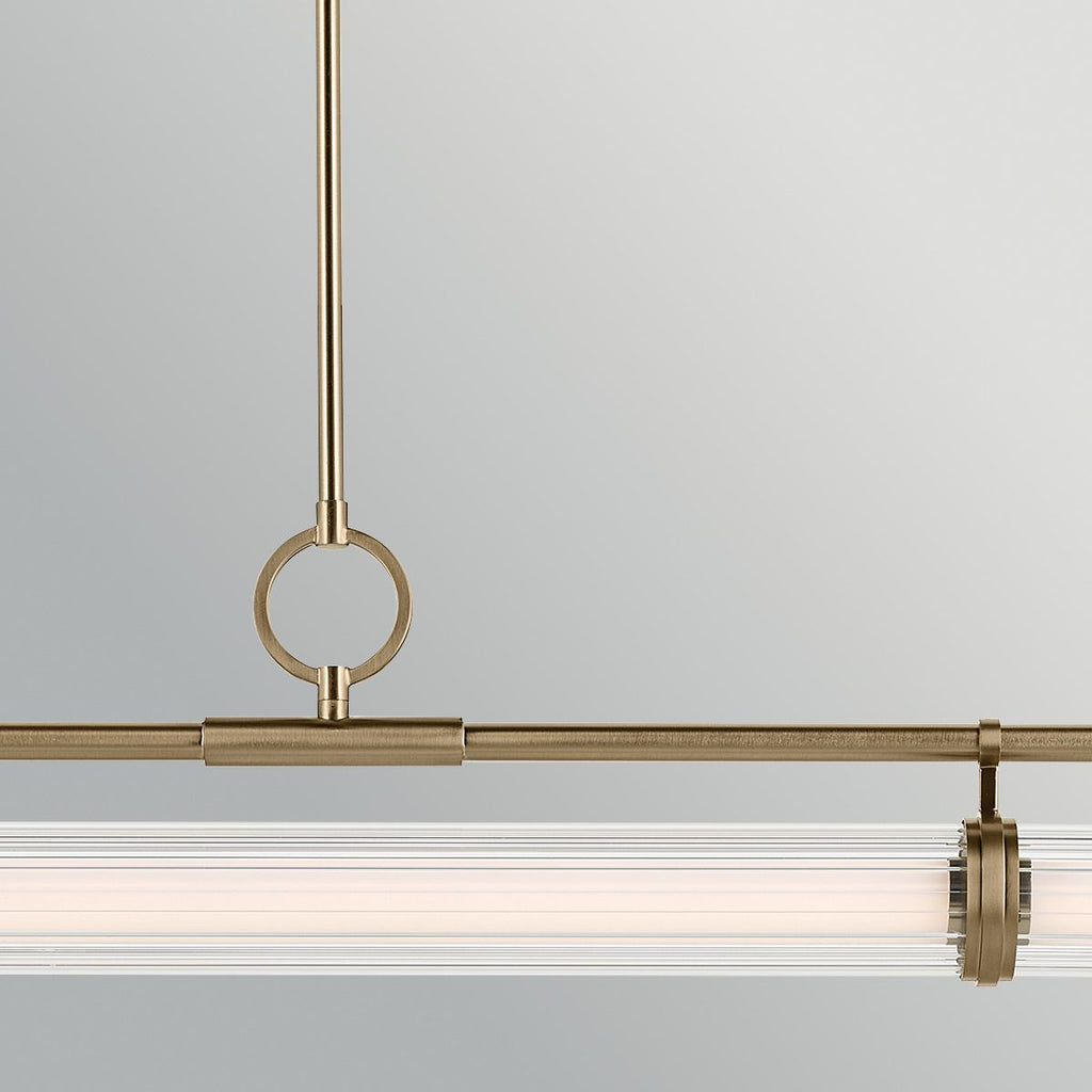 Kichler Riven LED Linear Pendant in Champagne Bronze