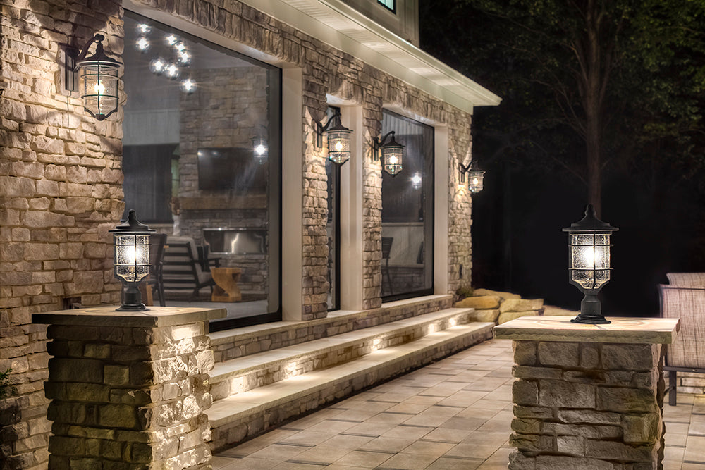 Kichler Royal Marine Medium Outdoor Wall Lantern in Distressed Black