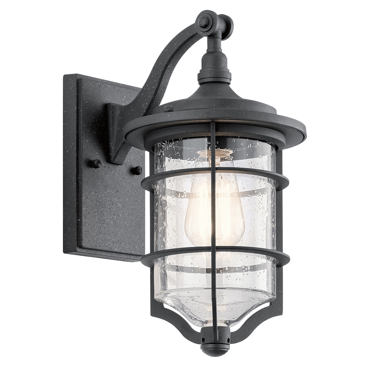 Kichler Royal Marine Small Wall Lantern in Distressed Black