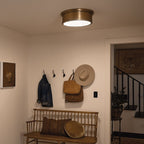 Kichler Serca Large Flush in Brushed Natural Brass