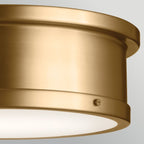 Kichler Serca Large Flush in Brushed Natural Brass