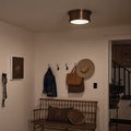 Kichler Serca Medium Flush in Brushed Natural Brass