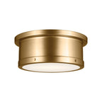 Kichler Serca Medium Flush in Brushed Natural Brass