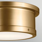 Kichler Serca Medium Flush in Brushed Natural Brass