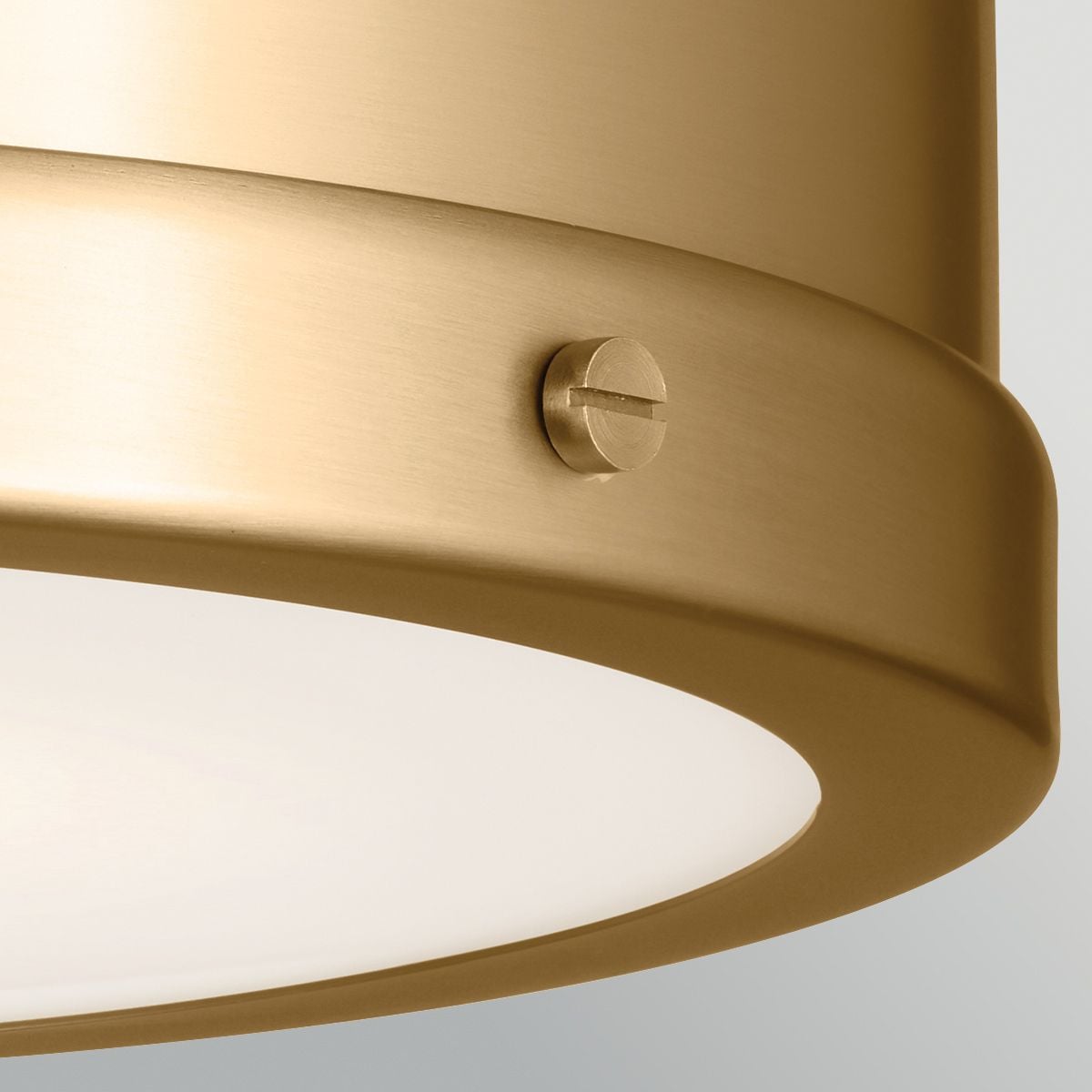 Kichler Serca Medium Flush in Brushed Natural Brass