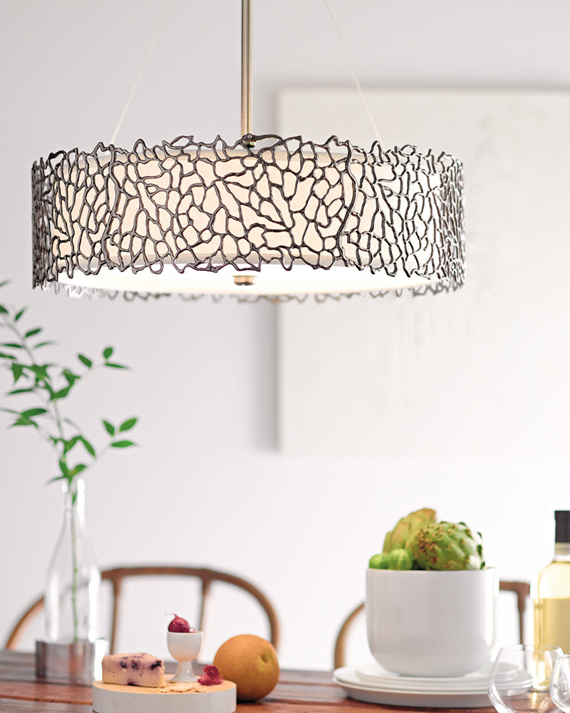 Kichler Silver Coral Duo-Mount Pendant Light in Silver