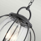 Kichler Vandalia Medium Outdoor Chain Lantern in Textured Black