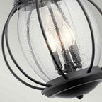 Kichler Vandalia Medium Outdoor Chain Lantern in Textured Black