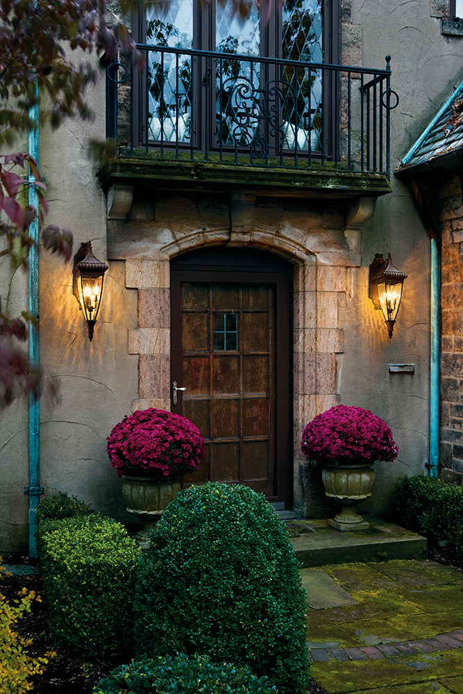 Kichler Venetian Rain Large Wall Lantern in Brushed Bronze