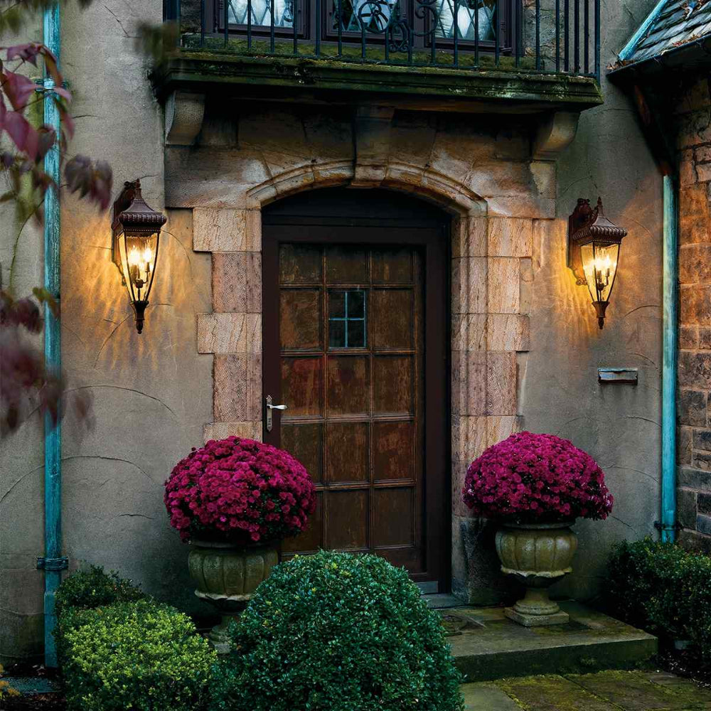 Kichler Venetian Rain Medium 2 Light Outdoor Wall Lantern in Brushed Bronze