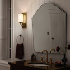 Kichler Vetivene Bathroom Wall Light in Natural Brass