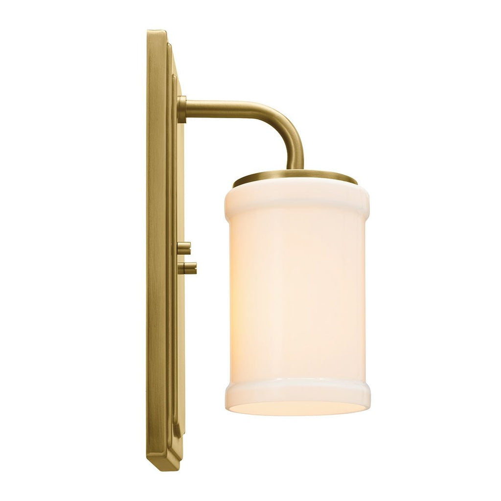 Kichler Vetivene Bathroom Wall Light in Natural Brass