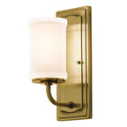 Kichler Vetivene Bathroom Wall Light in Natural Brass