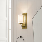 Kichler Vetivene Bathroom Wall Light in Natural Brass