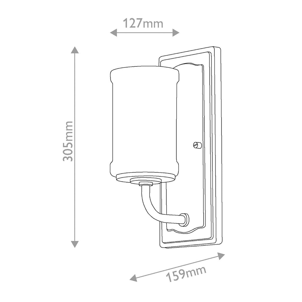 Kichler Vetivene Bathroom Wall Light in Natural Brass