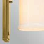 Kichler Vetivene Bathroom Wall Light in Natural Brass