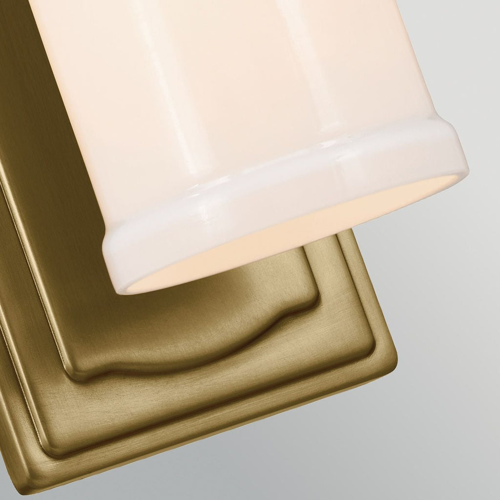 Kichler Vetivene Bathroom Wall Light in Natural Brass