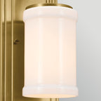 Kichler Vetivene Bathroom Wall Light in Natural Brass