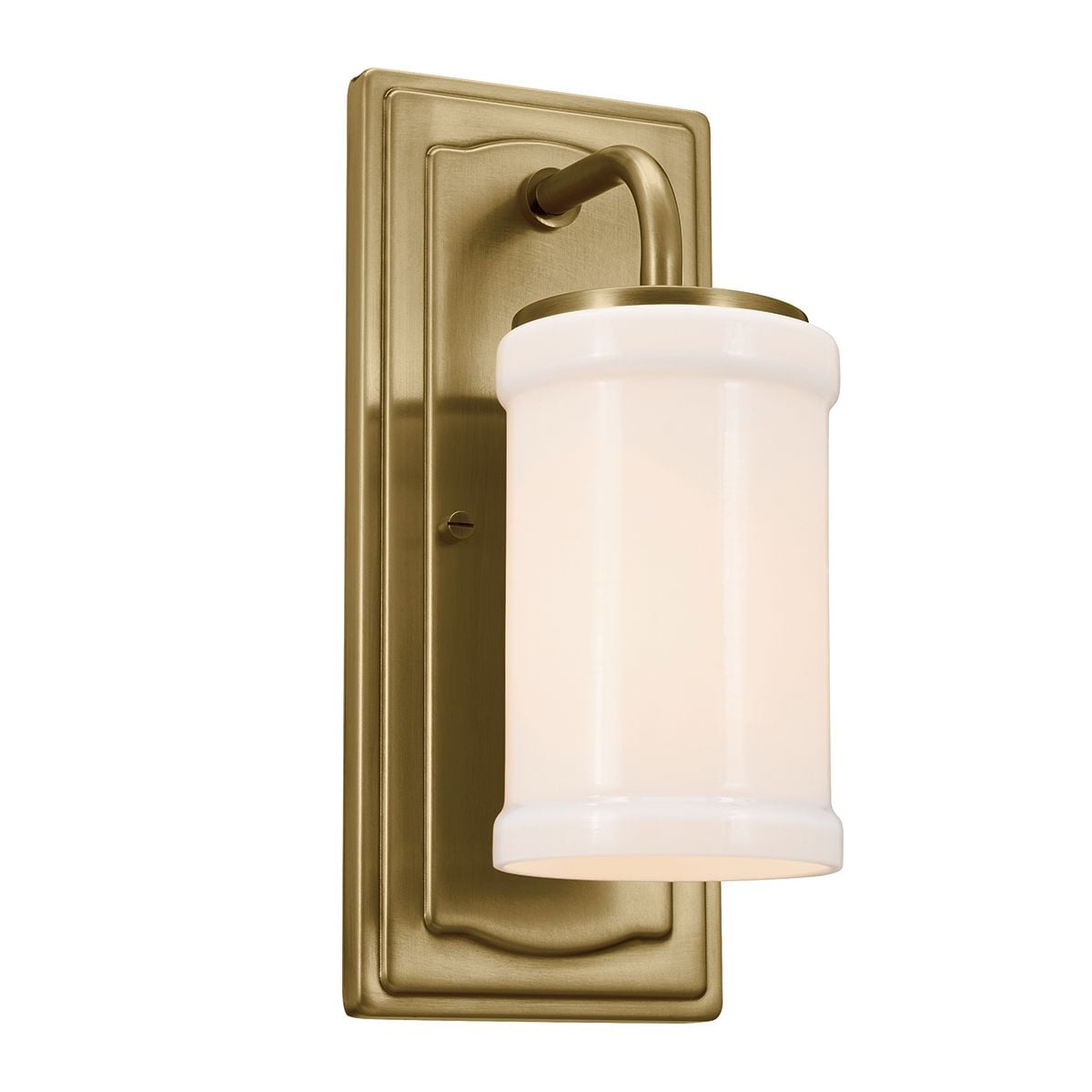 Kichler Vetivene Bathroom Wall Light in Natural Brass